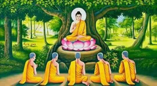 Buda y 5 discipulos