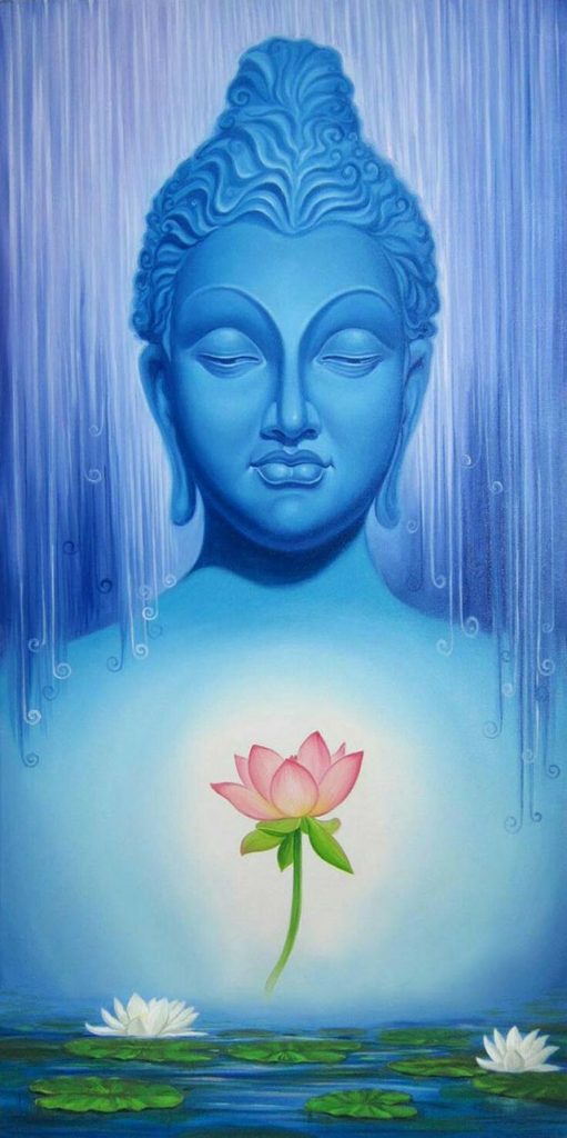 Buda y flor.